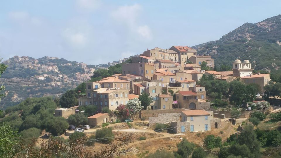 Three perched villages: Corbara, Pigna, and Sant Antonino